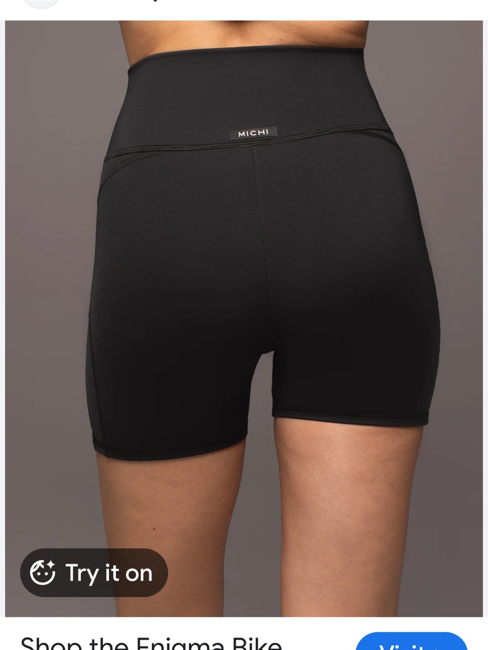 MICHI Black High Waist Athletic Shorts